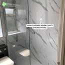 10mm Carrara Marble Matt Shower Panel 1M x 2.4M