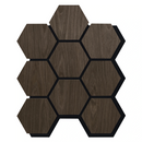 Akustický panel s drevenou dyhou - Hexagon - 79,8×66 cm