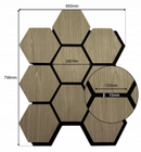 Akustický panel s drevenou dyhou - Hexagon - 79,8×66 cm
