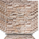 10 x 3D samolepiace nástenné panely XPE tehlá pena béžová tapeta 77x70 cm