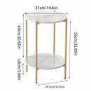 Okrúhly bočný stolík z kameňa