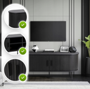 Loftový čierny TV stolík Trish 120