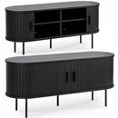 Loftový čierny TV stolík Trish 120