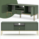 Loftový zelený TV stolík Marcos