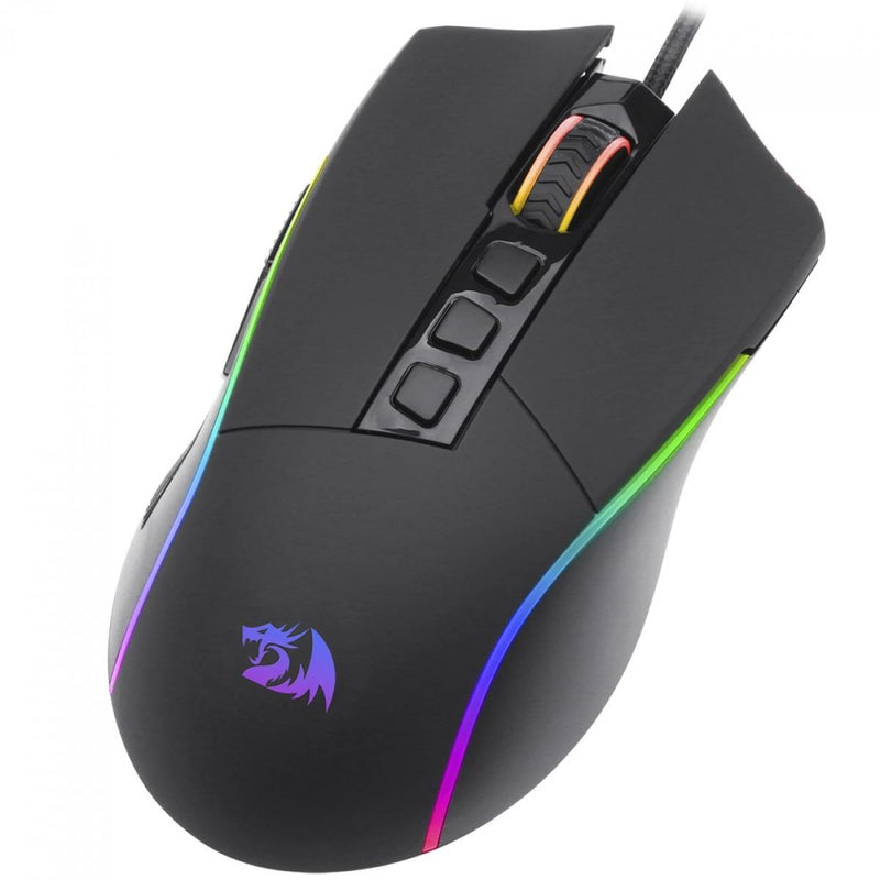 Mouse Gamer Redragon Plank RGB, 16000 DPI, 9 Botões Programáveis, Black, M812-RGB