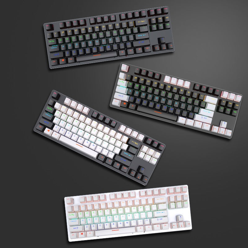 Teclado Gamer Mecânico Rgb Com Fio Usb 87 teclas Blue/Red Switch Rgb Usb Pc Ps4 Xbox Idioma Português