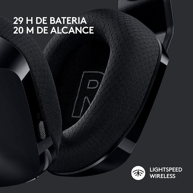 Headset Gamer Sem Fio Logitech G733 7.1 Dolby Surround RGB LIGHTSYNC, Blue VOICE para PC e PlayStation, Preto - 981-000863