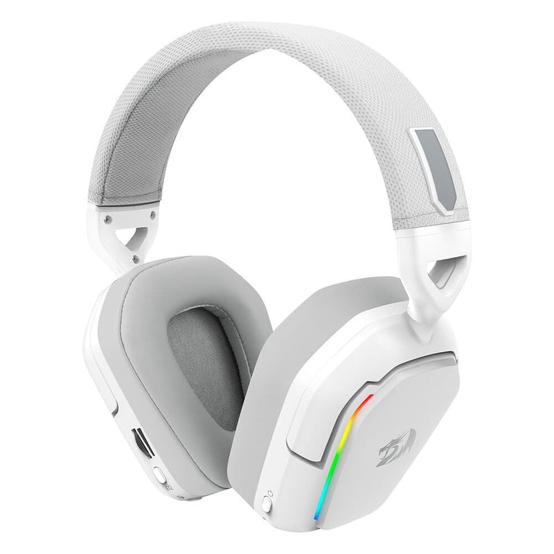 Headset Gamer Sem Fio, Redragon Mira 7.1, RGB, Bluetooth, 2.4ghz, P3, Branco - H868W